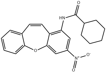 N-(2-nitrobenzo[b][1]benzoxepin-4-yl)cyclohexanecarboxamide Struktur