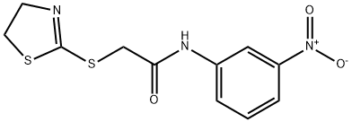 2-(4,5-dihydro-1,3-thiazol-2-ylsulfanyl)-N-(3-nitrophenyl)acetamide Struktur