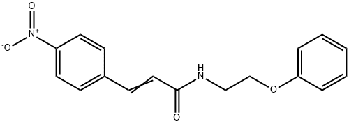 (E)-3-(4-nitrophenyl)-N-(2-phenoxyethyl)prop-2-enamide Struktur