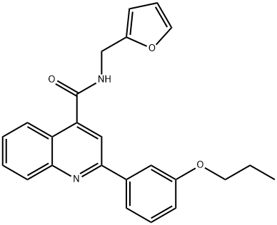 N-(furan-2-ylmethyl)-2-(3-propoxyphenyl)quinoline-4-carboxamide Struktur