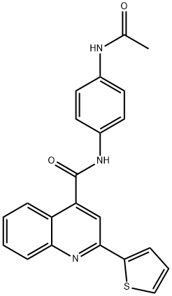 N-(4-acetamidophenyl)-2-thiophen-2-ylquinoline-4-carboxamide Struktur