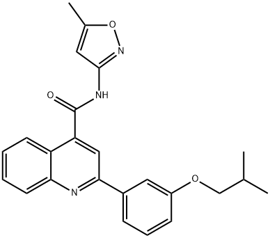 N-(5-methyl-1,2-oxazol-3-yl)-2-[3-(2-methylpropoxy)phenyl]quinoline-4-carboxamide Struktur