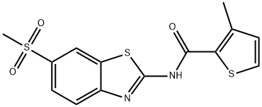 3-methyl-N-(6-methylsulfonyl-1,3-benzothiazol-2-yl)thiophene-2-carboxamide Struktur