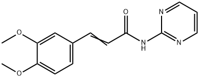 (E)-3-(3,4-dimethoxyphenyl)-N-pyrimidin-2-ylprop-2-enamide Struktur