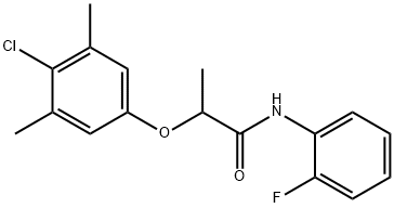 2-(4-chloro-3,5-dimethylphenoxy)-N-(2-fluorophenyl)propanamide Struktur