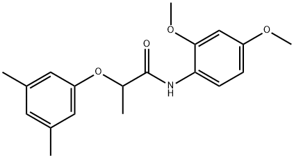 N-(2,4-dimethoxyphenyl)-2-(3,5-dimethylphenoxy)propanamide Struktur