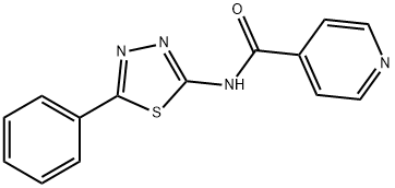 N-(5-phenyl-1,3,4-thiadiazol-2-yl)pyridine-4-carboxamide Struktur