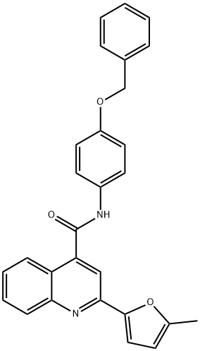 2-(5-methylfuran-2-yl)-N-(4-phenylmethoxyphenyl)quinoline-4-carboxamide Struktur