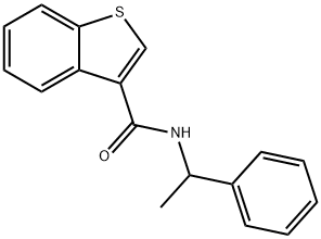 N-(1-phenylethyl)-1-benzothiophene-3-carboxamide Struktur