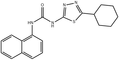 1-(5-cyclohexyl-1,3,4-thiadiazol-2-yl)-3-naphthalen-1-ylurea Struktur