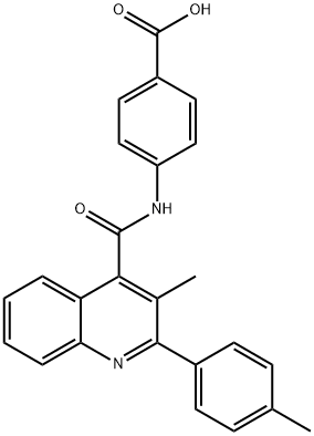 4-[[3-methyl-2-(4-methylphenyl)quinoline-4-carbonyl]amino]benzoic acid Struktur