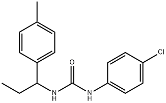 1-(4-chlorophenyl)-3-[1-(4-methylphenyl)propyl]urea Struktur