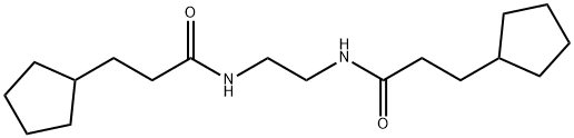 3-cyclopentyl-N-[2-(3-cyclopentylpropanoylamino)ethyl]propanamide Struktur