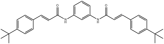 (E)-3-(4-tert-butylphenyl)-N-[3-[[(E)-3-(4-tert-butylphenyl)prop-2-enoyl]amino]phenyl]prop-2-enamide Struktur