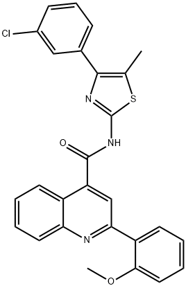 N-[4-(3-chlorophenyl)-5-methyl-1,3-thiazol-2-yl]-2-(2-methoxyphenyl)quinoline-4-carboxamide Struktur