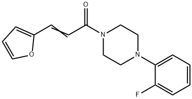 (E)-1-[4-(2-fluorophenyl)piperazin-1-yl]-3-(furan-2-yl)prop-2-en-1-one Struktur