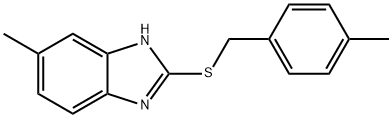 6-methyl-2-[(4-methylphenyl)methylsulfanyl]-1H-benzimidazole Struktur