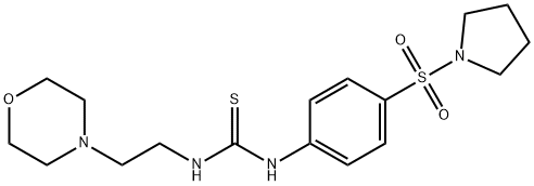 1-(2-morpholin-4-ylethyl)-3-(4-pyrrolidin-1-ylsulfonylphenyl)thiourea Struktur