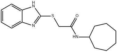 2-(1H-benzimidazol-2-ylsulfanyl)-N-cycloheptylacetamide Struktur