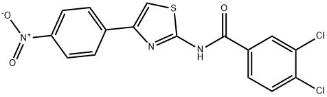 3,4-dichloro-N-[4-(4-nitrophenyl)-1,3-thiazol-2-yl]benzamide Struktur