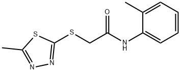 N-(2-methylphenyl)-2-[(5-methyl-1,3,4-thiadiazol-2-yl)sulfanyl]acetamide Struktur