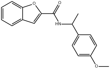 N-[1-(4-methoxyphenyl)ethyl]-1-benzofuran-2-carboxamide Struktur