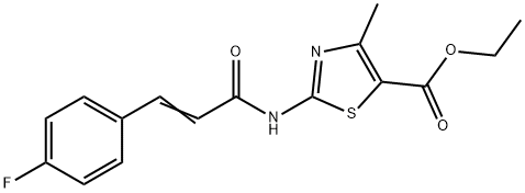 ethyl 2-[[(E)-3-(4-fluorophenyl)prop-2-enoyl]amino]-4-methyl-1,3-thiazole-5-carboxylate Struktur