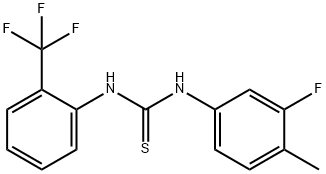 1-(3-fluoro-4-methylphenyl)-3-[2-(trifluoromethyl)phenyl]thiourea Struktur