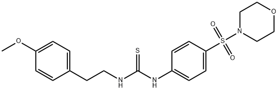 1-[2-(4-methoxyphenyl)ethyl]-3-(4-morpholin-4-ylsulfonylphenyl)thiourea Struktur