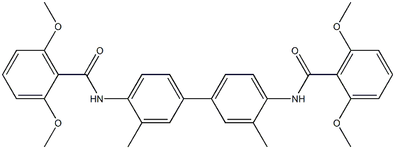 N-[4-[4-[(2,6-dimethoxybenzoyl)amino]-3-methylphenyl]-2-methylphenyl]-2,6-dimethoxybenzamide Struktur