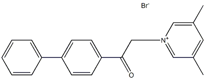 2-(3,5-dimethylpyridin-1-ium-1-yl)-1-(4-phenylphenyl)ethanone bromide Struktur