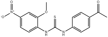 1-(4-acetylphenyl)-3-(2-methoxy-4-nitrophenyl)thiourea Struktur