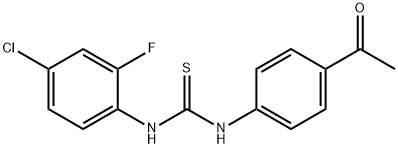 1-(4-acetylphenyl)-3-(4-chloro-2-fluorophenyl)thiourea Struktur