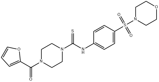 4-(furan-2-carbonyl)-N-(4-morpholin-4-ylsulfonylphenyl)piperazine-1-carbothioamide Struktur