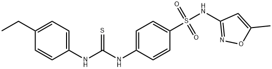 1-(4-ethylphenyl)-3-[4-[(5-methyl-1,2-oxazol-3-yl)sulfamoyl]phenyl]thiourea Struktur