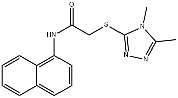 2-[(4,5-dimethyl-1,2,4-triazol-3-yl)sulfanyl]-N-naphthalen-1-ylacetamide Struktur