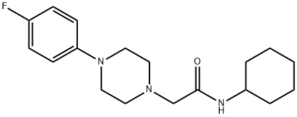 N-cyclohexyl-2-[4-(4-fluorophenyl)piperazin-1-yl]acetamide Struktur