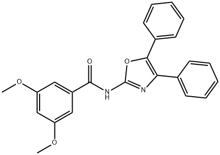 N-(4,5-diphenyl-1,3-oxazol-2-yl)-3,5-dimethoxybenzamide Struktur