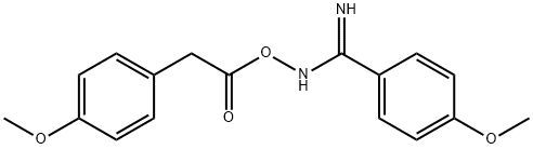 [(E)-[amino-(4-methoxyphenyl)methylidene]amino] 2-(4-methoxyphenyl)acetate Struktur