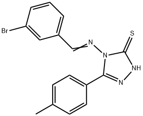 4-[(E)-(3-bromophenyl)methylideneamino]-3-(4-methylphenyl)-1H-1,2,4-triazole-5-thione Struktur