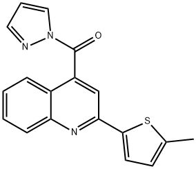 [2-(5-methylthiophen-2-yl)quinolin-4-yl]-pyrazol-1-ylmethanone Struktur