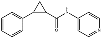 2-phenyl-N-pyridin-4-ylcyclopropane-1-carboxamide Struktur