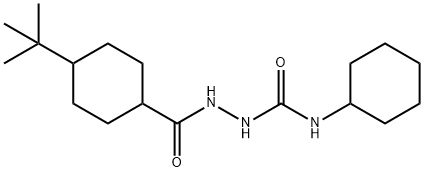 1-[(4-tert-butylcyclohexanecarbonyl)amino]-3-cyclohexylurea Struktur