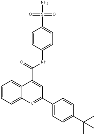 2-(4-tert-butylphenyl)-N-(4-sulfamoylphenyl)quinoline-4-carboxamide Struktur