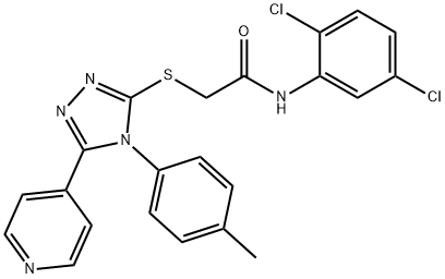 N-(2,5-dichlorophenyl)-2-[[4-(4-methylphenyl)-5-pyridin-4-yl-1,2,4-triazol-3-yl]sulfanyl]acetamide Struktur