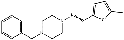 (E)-N-(4-benzylpiperazin-1-yl)-1-(5-methylthiophen-2-yl)methanimine Struktur