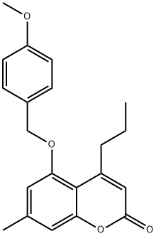 5-[(4-methoxyphenyl)methoxy]-7-methyl-4-propylchromen-2-one Struktur