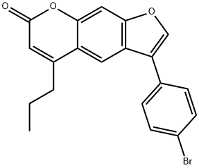 3-(4-bromophenyl)-5-propylfuro[3,2-g]chromen-7-one Struktur