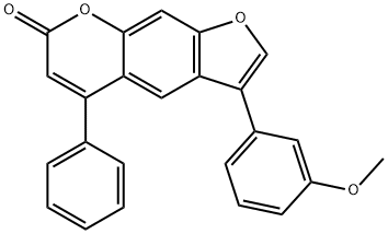 3-(3-methoxyphenyl)-5-phenylfuro[3,2-g]chromen-7-one Struktur