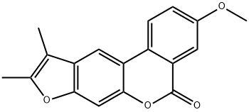 3-methoxy-9,10-dimethyl-[1]benzofuro[6,5-c]isochromen-5-one Struktur